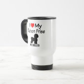 Mug De Voyage J'Aime Mon Bichon Frise Dog (Devant gauche)