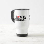 Mug De Voyage J'aime mon cadeau de bibliothécaire de (Devant gauche)