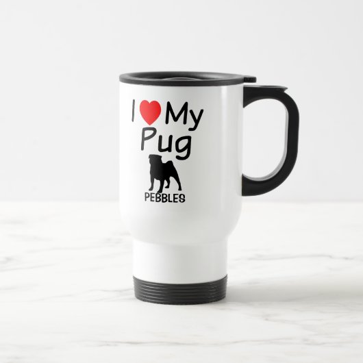 Mug De Voyage J'aime mon Carlin (Droite)