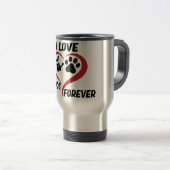 Mug De Voyage J'aime mon chien jeter l'oreiller (Devant droit)