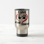 Mug De Voyage J'aime mon chien jeter l'oreiller (Centre)