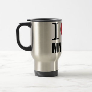 Mug De Voyage J'aime mon chien jeter l'oreiller