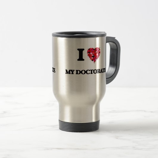 Mug De Voyage J'aime mon doctorat (Devant droit)