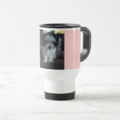 Mug De Voyage J'aime mon Malti-poo, voyage rose (Devant droit)