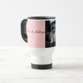 Mug De Voyage J'aime mon Malti-poo, voyage rose (Devant gauche)