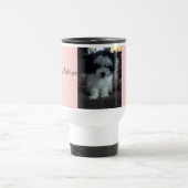 Mug De Voyage J'aime mon Malti-poo, voyage rose (Centre)