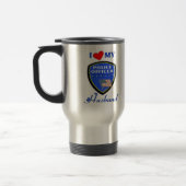 Mug De Voyage J'aime mon mari de police (Gauche)