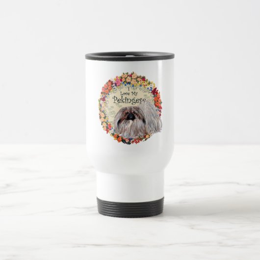 Mug De Voyage J'aime mon Pékinois (Centre)