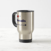 Mug De Voyage J'aime mon Somalis (les chats multiples) (Devant gauche)