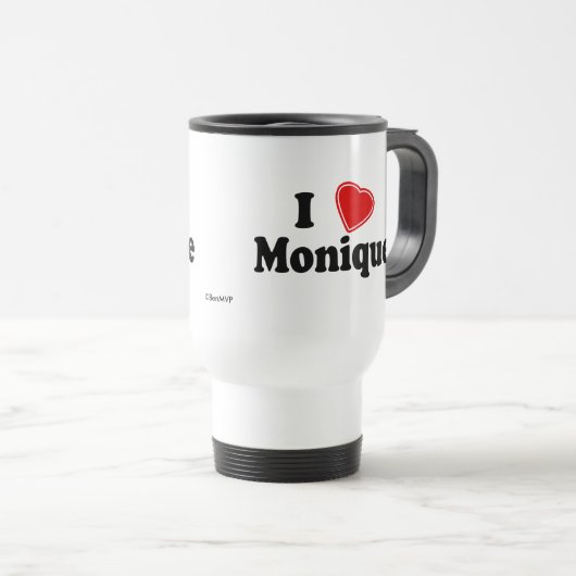 Mug De Voyage J'aime Monique (Devant droit)