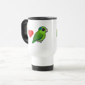 Mug De Voyage J'aime Parrotlets Pacifique (le vert) (Devant gauche)