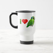 Mug De Voyage J'aime Parrotlets Pacifique (le vert) (Gauche)