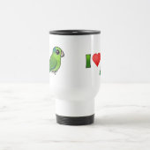Mug De Voyage J'aime Parrotlets Pacifique (le vert) (Centre)