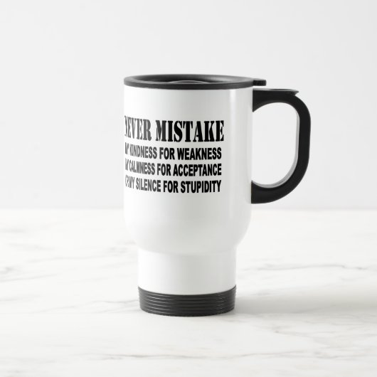 MUG DE VOYAGE JAMAIS ERREUR (Droite)