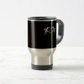 Mug De Voyage Jamais Wilts - Squelette Mains Roses (Devant droit)