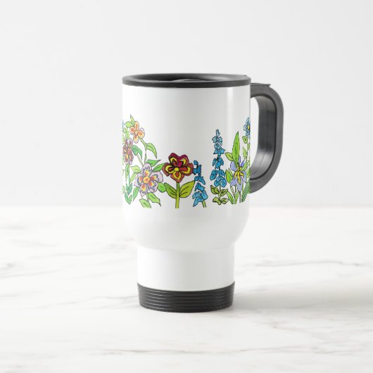 Mug De Voyage Jardin fleuri (Devant droit)