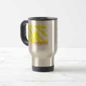 Mug De Voyage Jaune 2 de zèbre (Devant gauche)