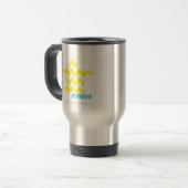 Mug De Voyage Jaune 3 de zigzag (Devant gauche)