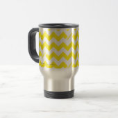 Mug De Voyage Jaune de zigzag (Devant gauche)