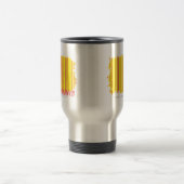 Mug De Voyage Jaune mince 2 de rayures (Centre)