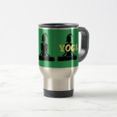 Mug de voyage 'Java Yoga' Green & Silver Commuter (Devant droit)
