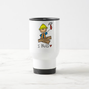 Mug De Voyage Je construis des Tshirts de charpentier à figure b