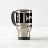 Mug De Voyage Je mange, dors et code (Devant gauche)