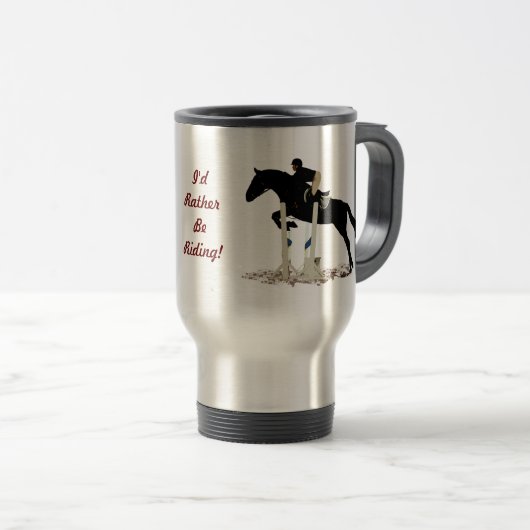 Mug De Voyage Je monterais plutôt ! Cheval (Devant droit)