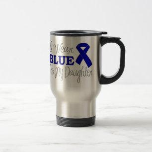Mug De Voyage Je porte le bleu pour ma fille (le ruban bleu)