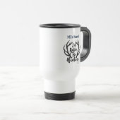 Mug De Voyage Je Préférerais Chasser Deer Buck Antlers Monogramm (Devant droit)