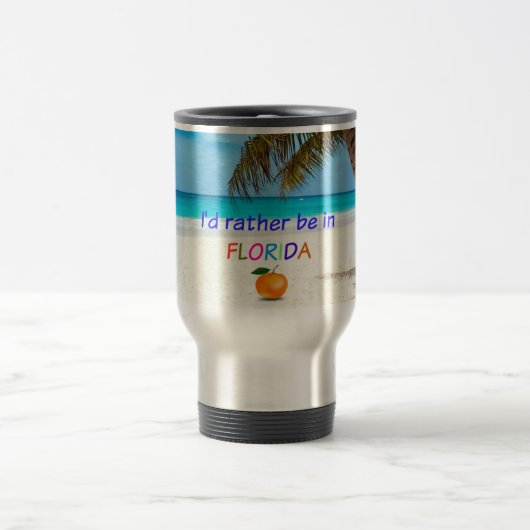 Mug De Voyage Je préférerais être en Floride (Centre)