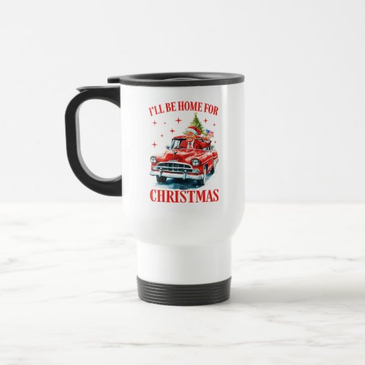 Mug De Voyage Je serai à la maison pour Noël (Gauche)