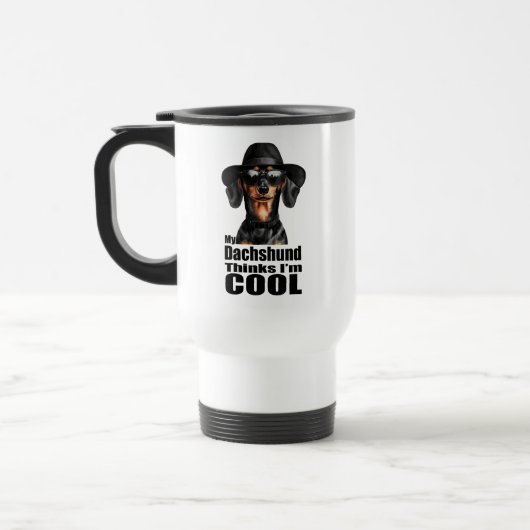 Mug De Voyage Je suis Cool Dachshund (Gauche)