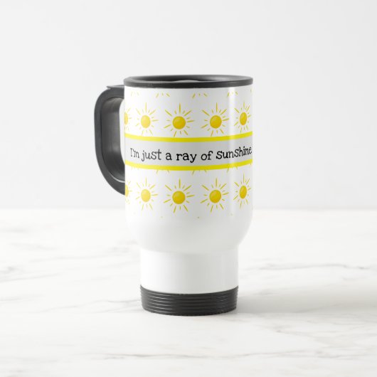Mug De Voyage Je suis juste un rayon de soleil le matin (Devant gauche)