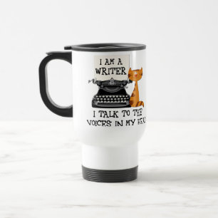 Mug De Voyage Je suis un écrivain je parle à voix dans ma tête