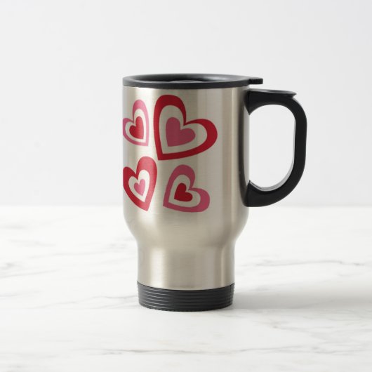 MUG DE VOYAGE JE T'AIME COEURS (Droit)
