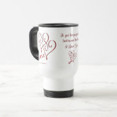 Mug De Voyage Je T'Aime Coeurs Rouges Interconnectés Voyage Mug (Devant gauche)