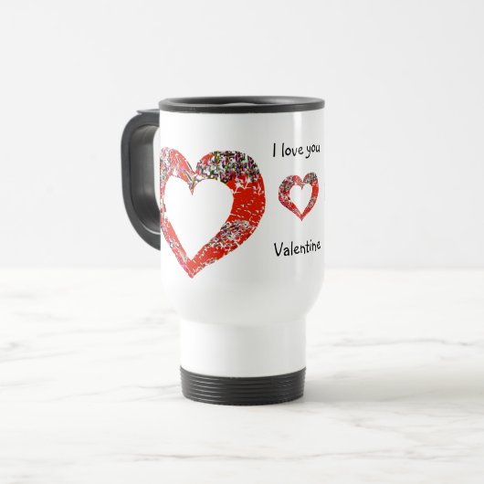 Mug De Voyage Je t'aime Valentine (Devant gauche)