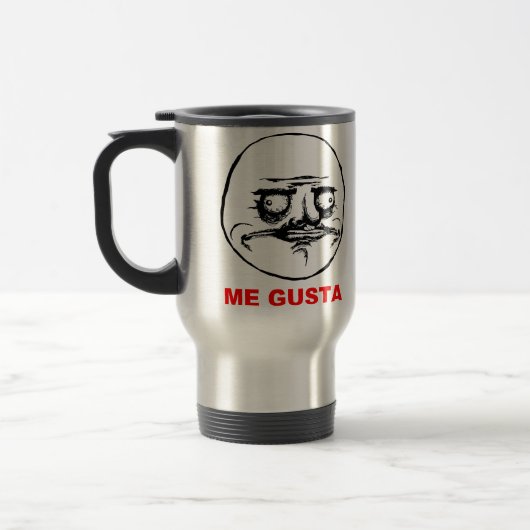 Mug De Voyage Je visage Meme de rage de Gusta (Gauche)