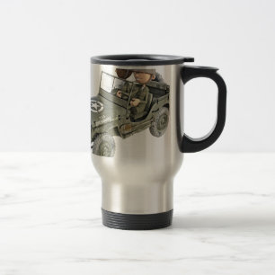 Mug De Voyage Jeep avec 2 soldats de bande dessinée