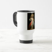Mug de voyage Jésus de la Miséricorde divine (Devant gauche)
