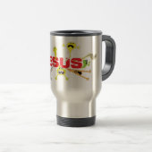 Mug De Voyage Jésus effrayant (Devant droit)