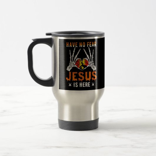 Mug De Voyage Jésus Est Coeur Squelette Main (Gauche)
