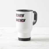 MUG DE VOYAGE JESUS ROCKS (Devant droit)