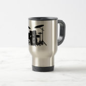 Mug De Voyage Jeu de tambour Monogramme Argent (Devant droit)