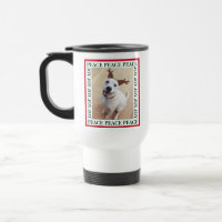 Joie Blanc Reindeer Chien Paix et Joie Noël