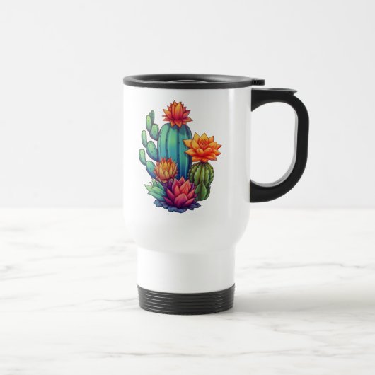 Mug De Voyage Joli cactus en fleurs (Droite)