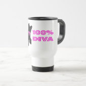Mug De Voyage Joli chien est une diva (Devant droit)