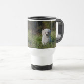 Mug De Voyage Joli chiot blanc (Devant droit)