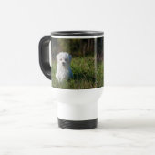 Mug De Voyage Joli chiot blanc (Devant gauche)